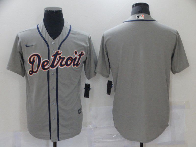 Cheap Men Detroit Tigers Blank Grey Game 2021 Nike MLB Jersey